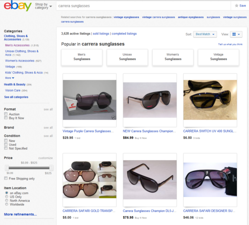 Как купить солнцезащитные очки на ebay